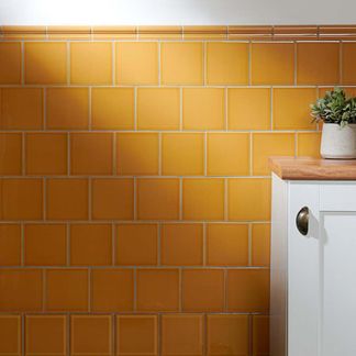 Capsule® Yellow Gloss Flat 150x150 Wall Tiles