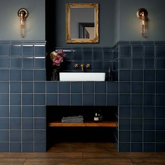 Capsule® Dark Blue Gloss Flat 150x150 Wall Tiles