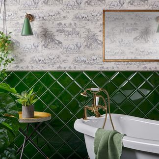 Capsule® Victorian Green Gloss Bevelled 150x150 Wall Tiles
