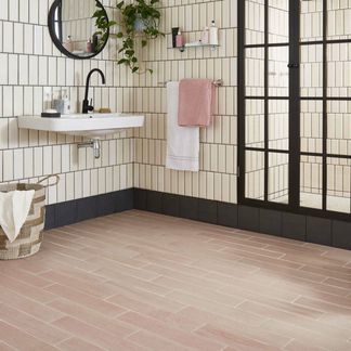 Nyans Candy Pink Wood Effect Tiles
