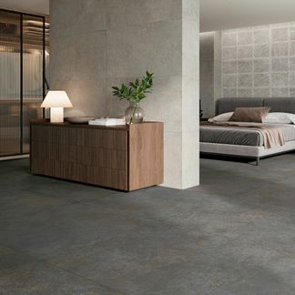 Ambleside Dark Grey Matt Stone Effect Wall and Floor Tiles