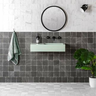 Gea Carved Charcoal Tiles