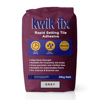 Kwik Fix Grey Floor Tile Adhesive