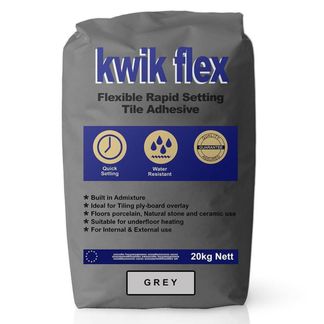 Kwik Flex Grey Floor Tile Adhesive