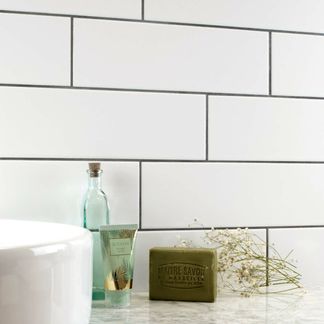 Linear White Gloss Brick Tiles