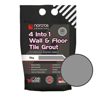 Norcros 4 into 1 Wall & Floor Steel Grey Tile Grout