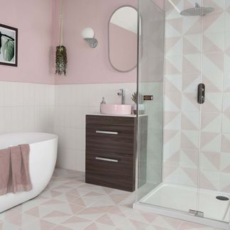 Osby® Pink Patterned Porcelain Tiles