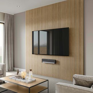 Trepanel Design® Curve Oak Acoustic Wood Slat Wall Panels