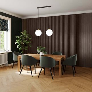Trepanel Design® Curve Walnut Brown Acoustic Wood Slat Wall Panels