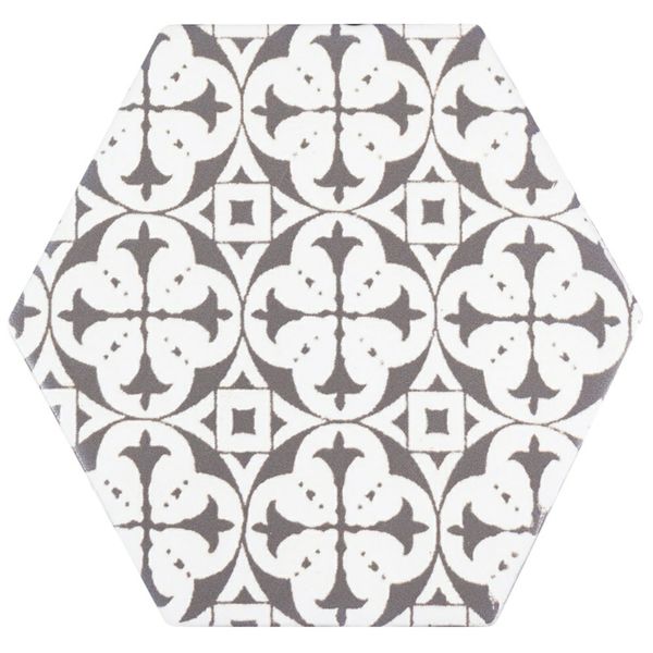 Souk Black Patchwork Hexagon Tiles