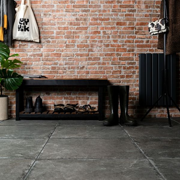 Witton Noir Stone Effect Floor Tiles