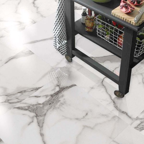 Cappella Polished Carrara Marble Effect 75x75 Tiles
