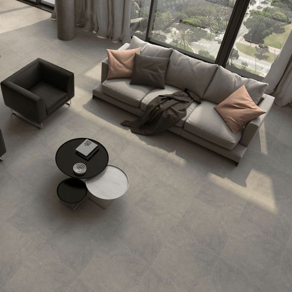 Bottega Charcoal Matt Concrete Effect Tiles