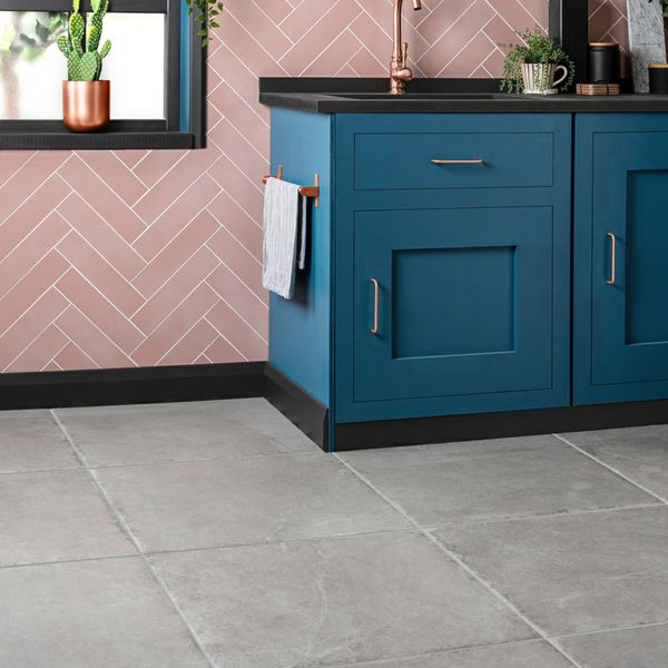 Witton Grey Stone Effect Floor Tiles, Stone Effect Kitchen Floor Tiles