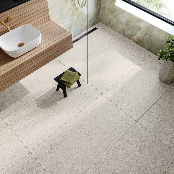 Dover Silver Porcelain Stone Effect Wall and Floor Tiles