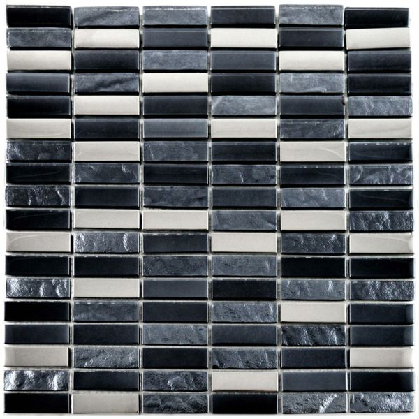 Regalio Argent Night Brick Mix Mosaic Tiles