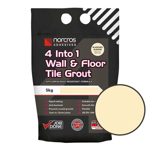 Norcros 4 into 1 Wall & Floor Blanched Almond Tile Grout