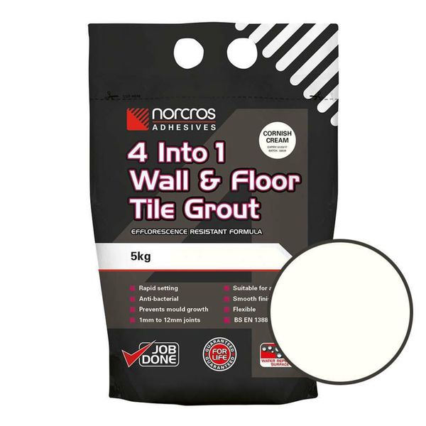 Norcros 4 into 1 Wall & Floor Cornish Cream Tile Grout