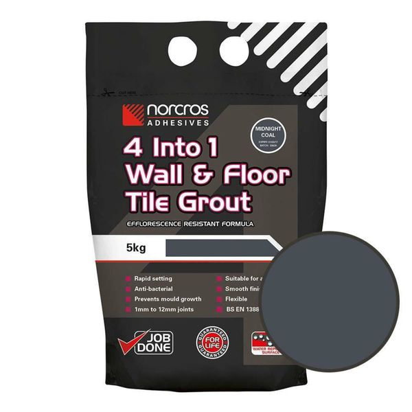 Norcros 4 into 1 Wall & Floor Midnight Coal Tile Grout