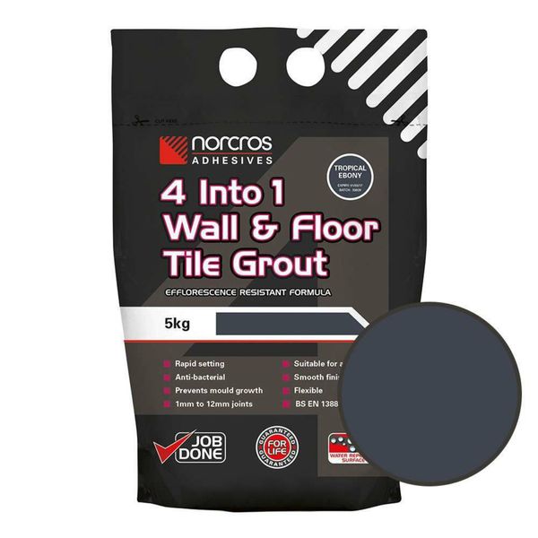 Norcros 4 into 1 Wall & Floor Tropical Ebony Tile Grout