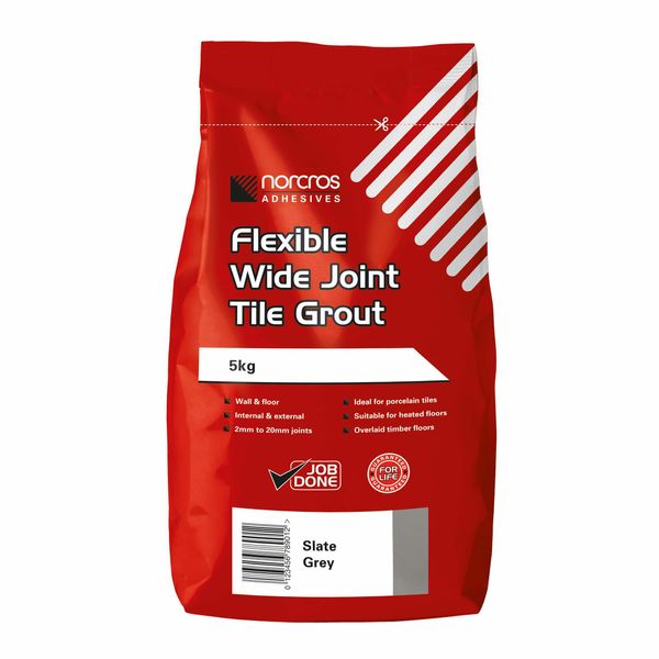 Flexible Floor & Wall Grout Slate Grey 5KG