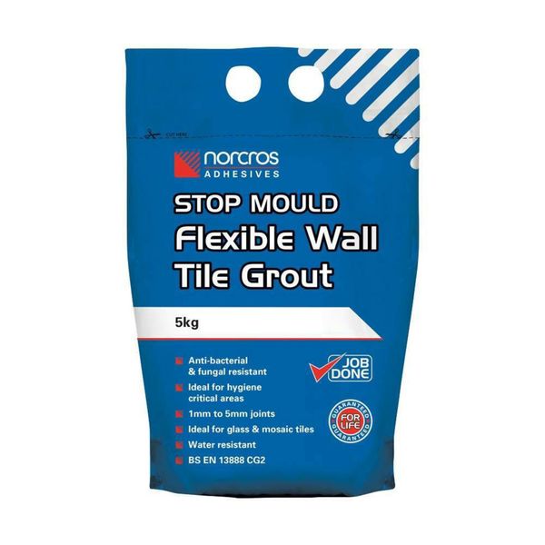 Stop Mould Flexible White Wall Tile Grout
