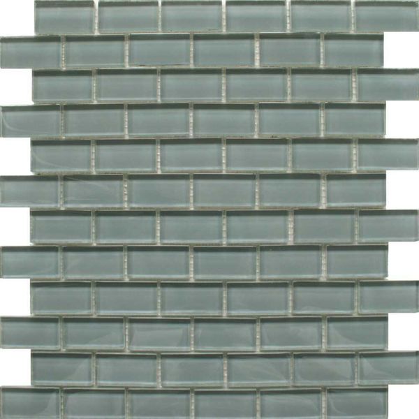 Glass Brick Smoke Grey Mosaic Tiles