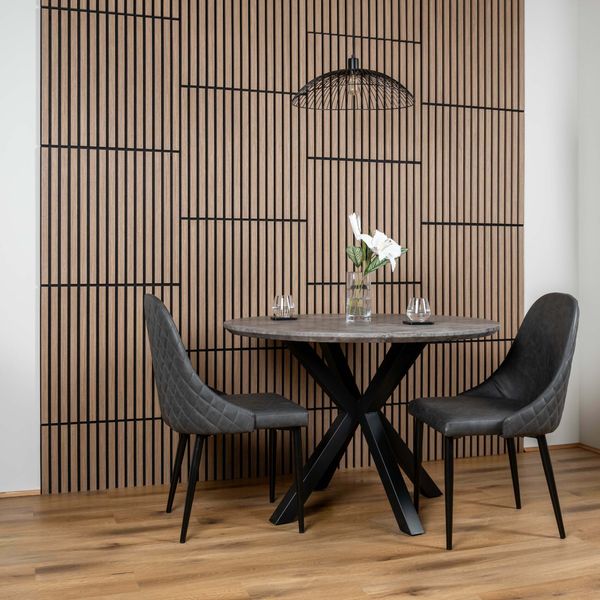Trepanel® Smoked Oak Square Acoustic Wood Slat Panels