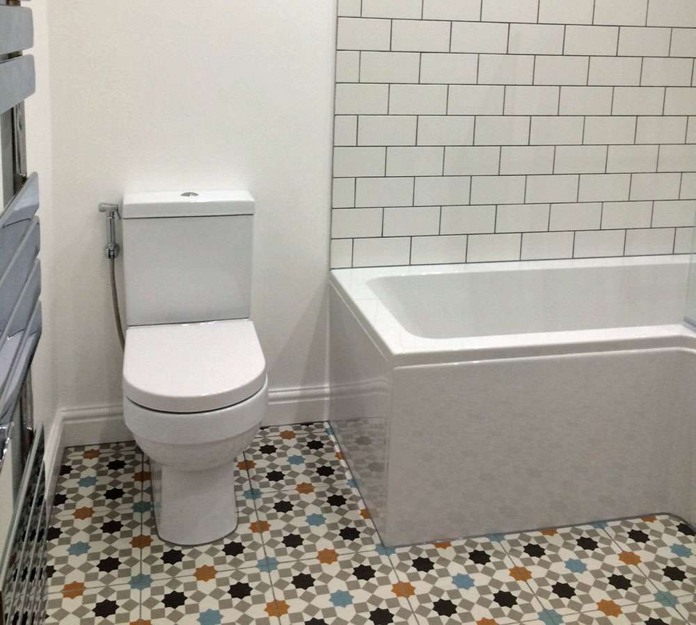 tiling around a toilet