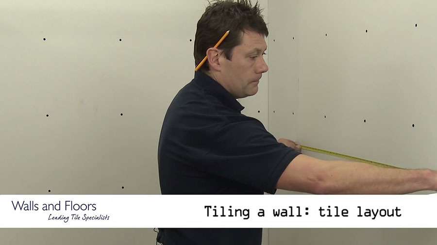 how to tile a wall measure