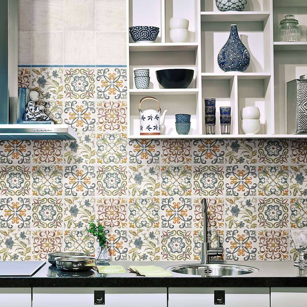 Lucy Moroccan tiles in kitchen splashback