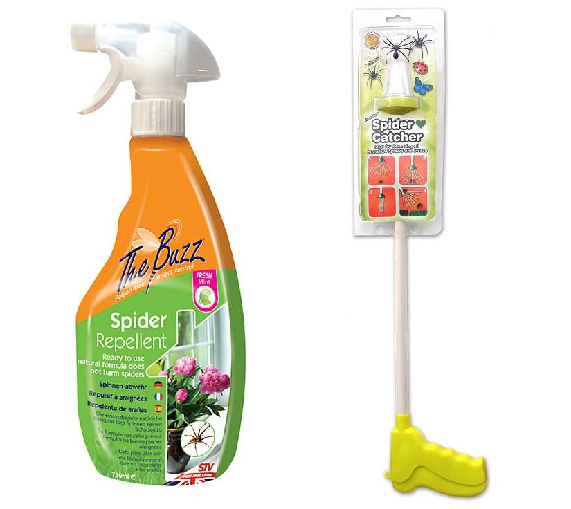 spider spray and catcher