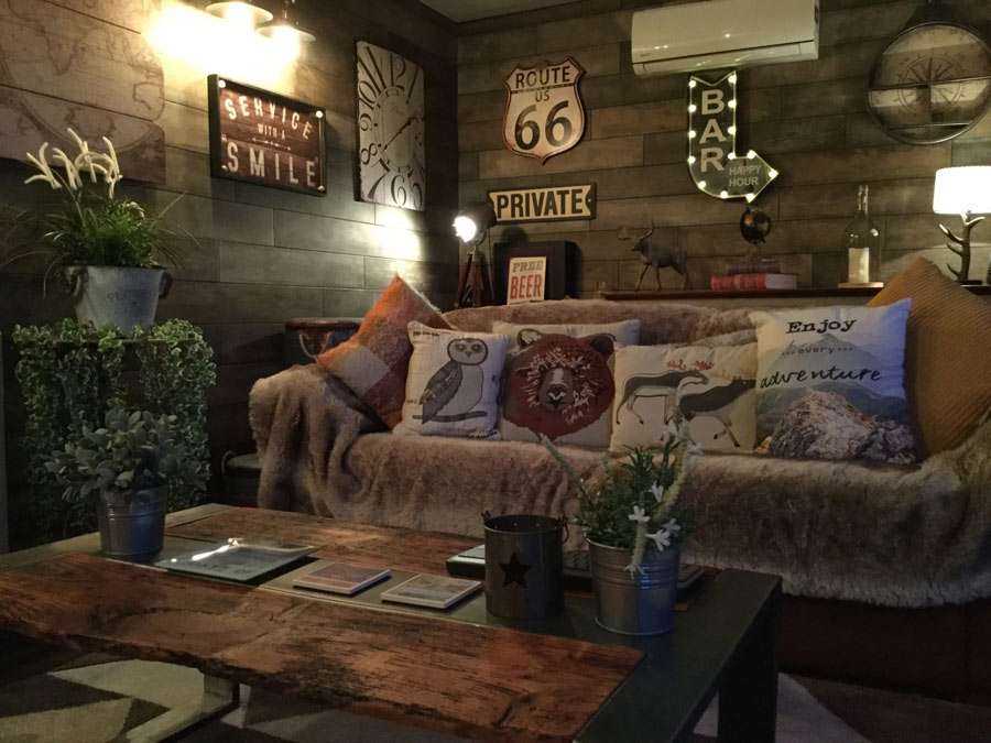 cody rustic wood lounge