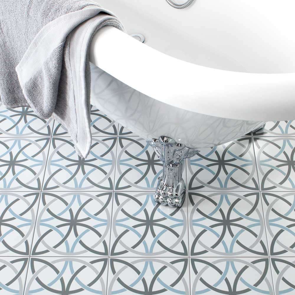 arundel pattern bathroom floor tiles