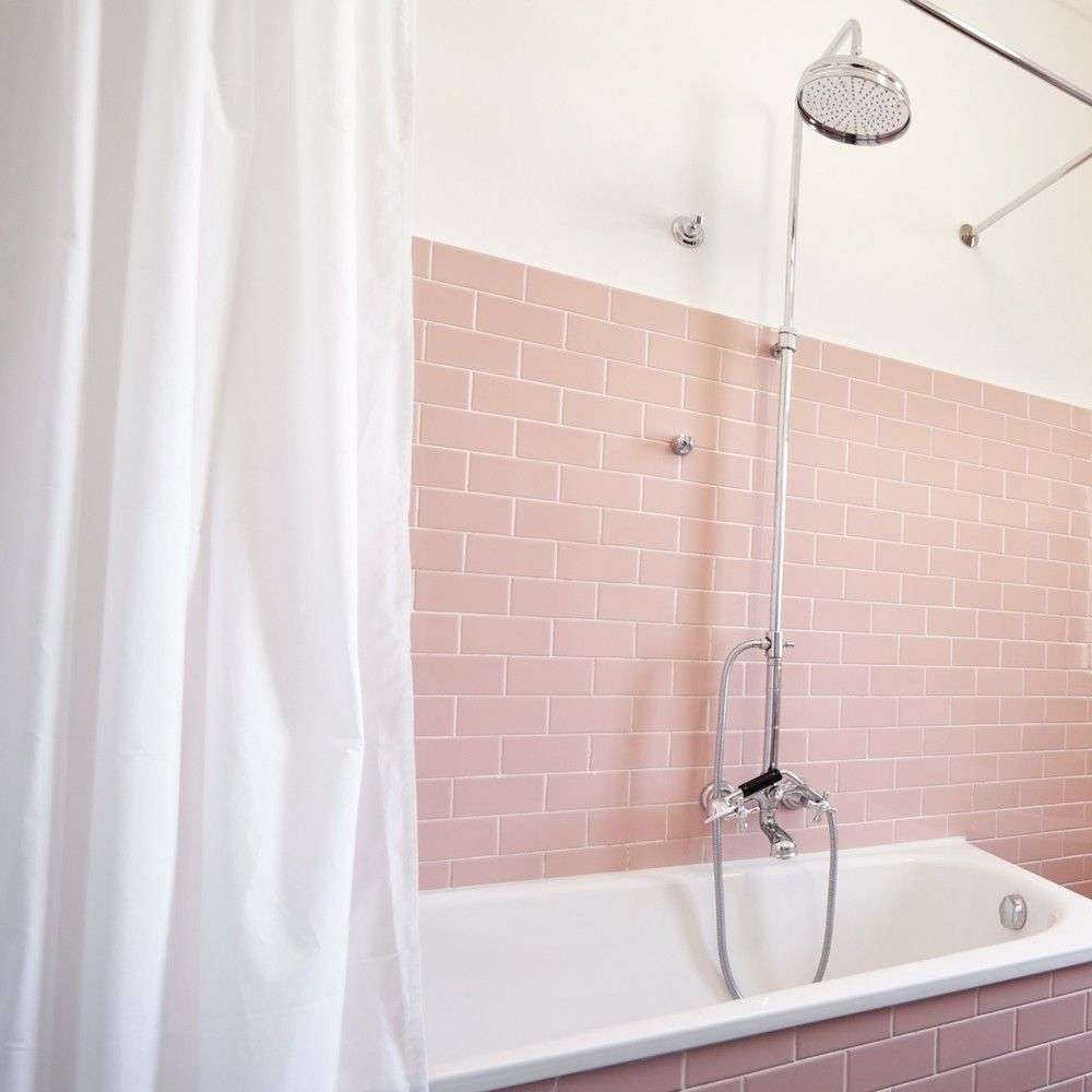 pink tiles bathroom