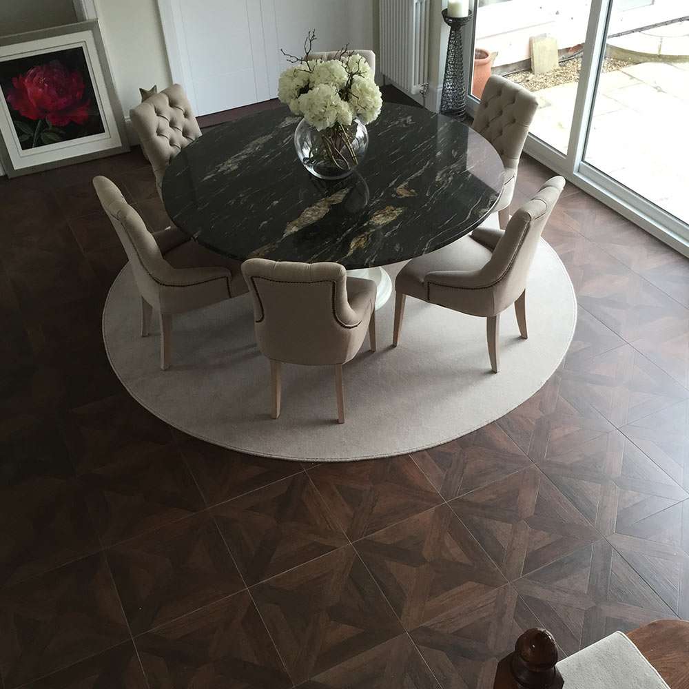 Simone’s Ornate Dining Room – Vintage Wood Tiles