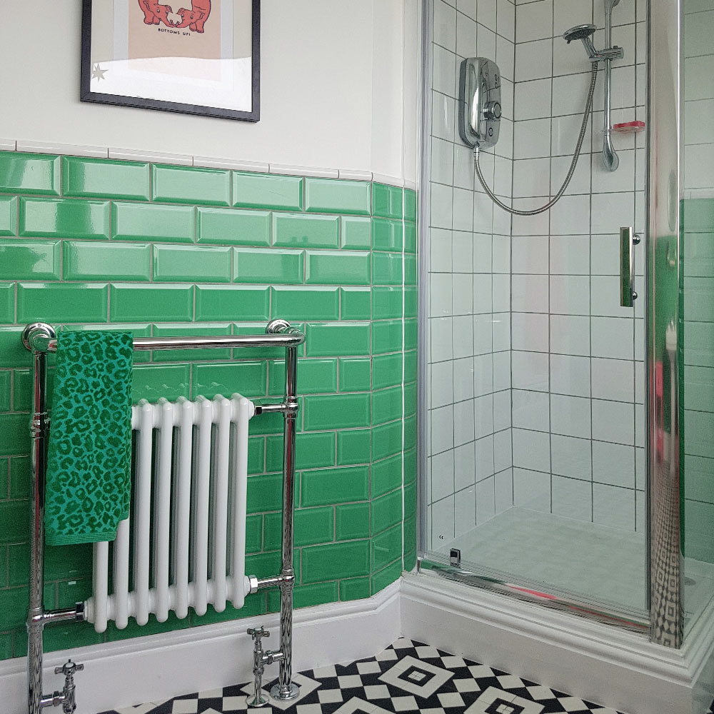 Wood green metro bathroom tiles