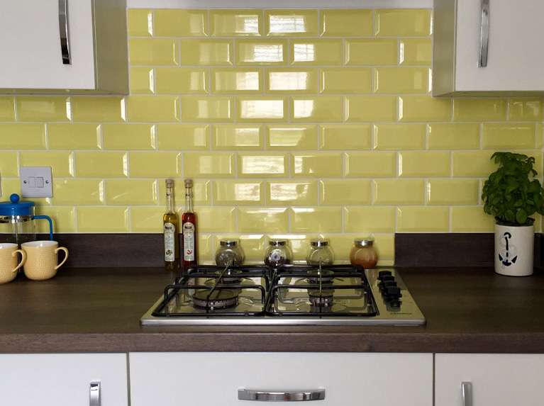 Ewelina Injected Colour into Her Kitchen with our Aldgate Yellow Metro Tiles