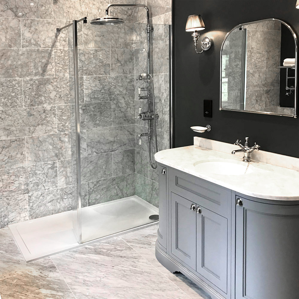 Natural carrara marble bathroom tiles