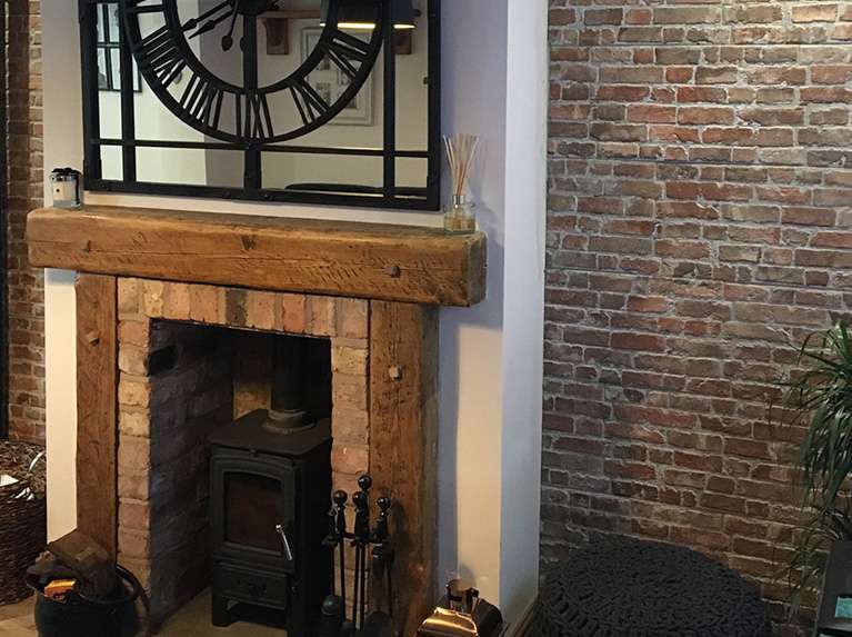 Chloe Created A Traditional Living Room with Our Classic Red Brick Tiles