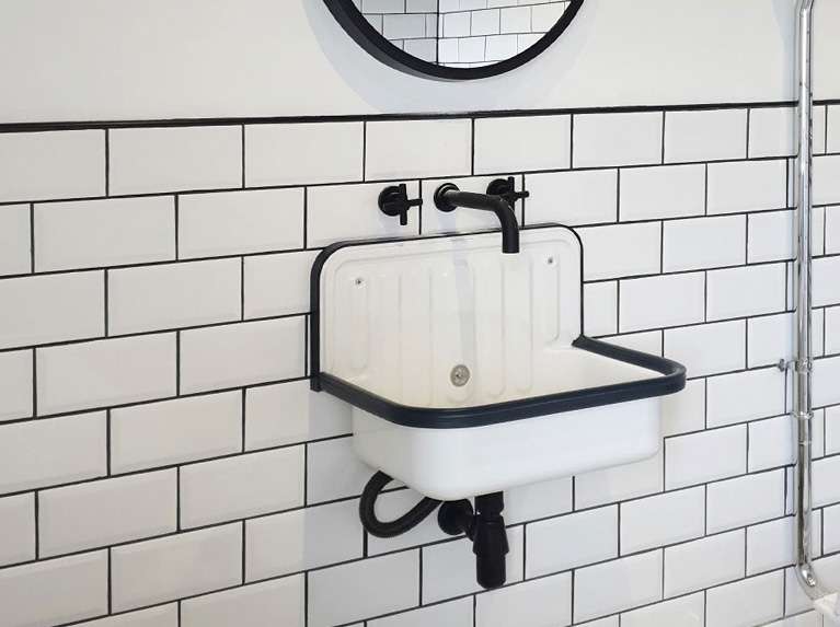 Chelsea Created A Vintage Styled Monochrome Bathroom