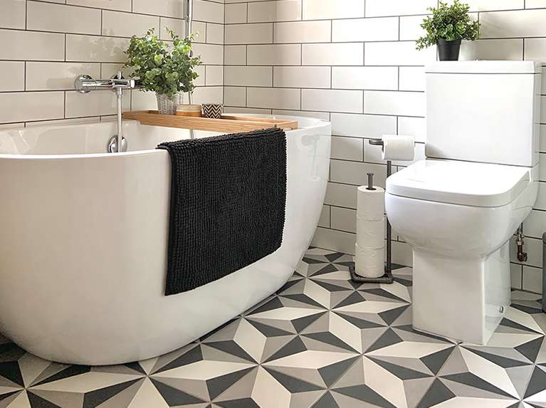 Sarah Brought Her Bathroom To Life With Metros and Pattern Tiles!