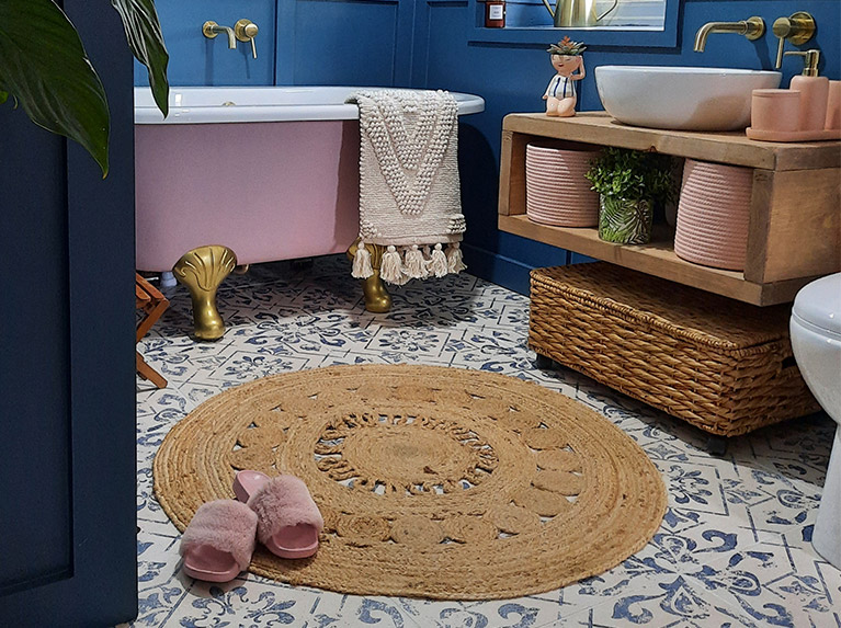 Emma Created a Bold Bathroom Design Using Our Harran Antique Tiles