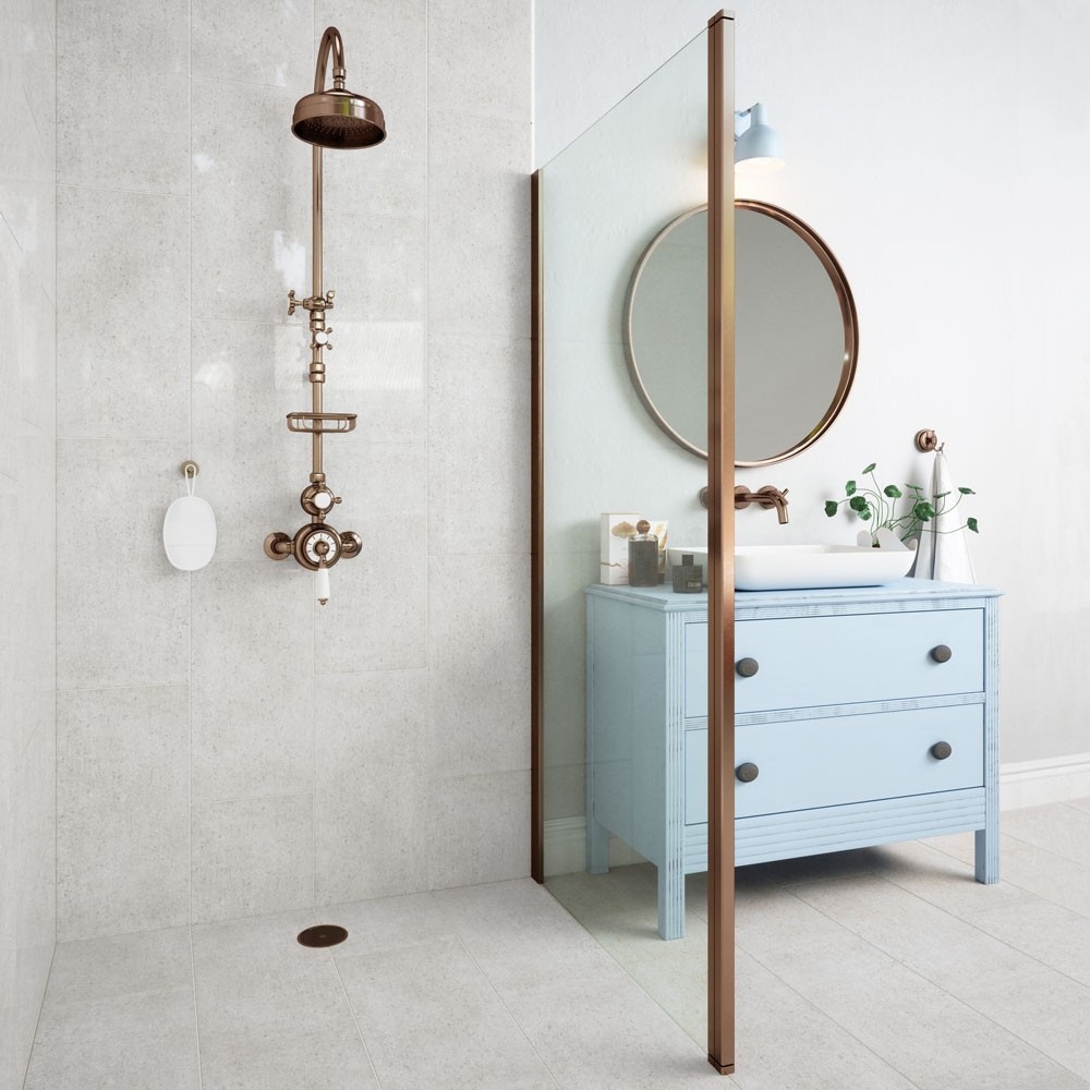 form white tiles, white natural stone effect bathroom tiles