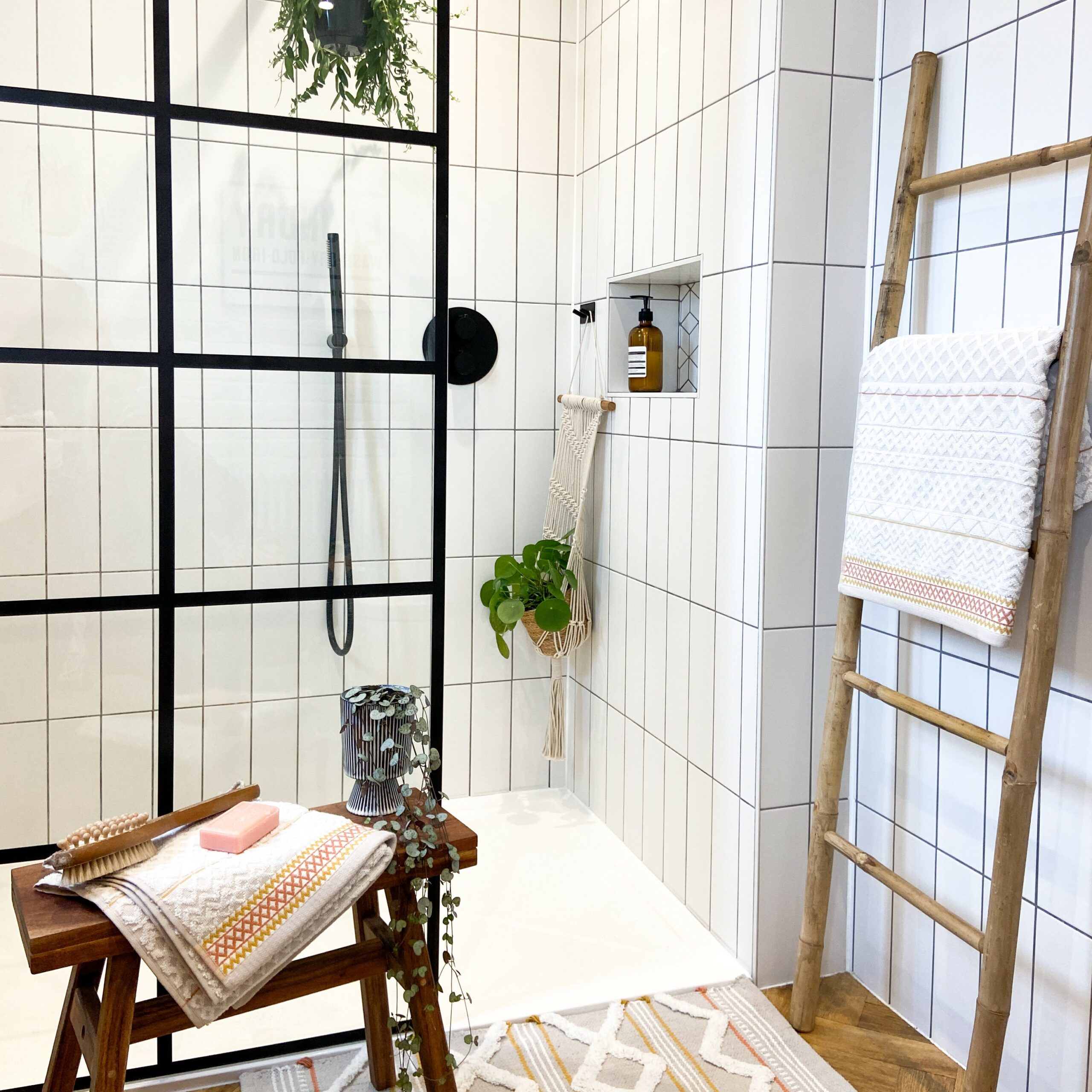 Laura Created a Bright, Fresh Bathroom Space with our Rhian Blanco Matt Tiles