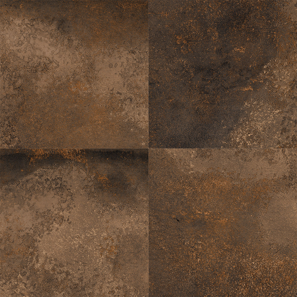 Tierra rust orange and brown 90% recycled eco-friendly tiles grey metallic tiles sustainable collage variation unique