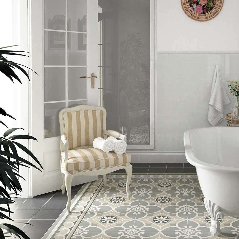 ornato bella patterned bathroom floor tiles 